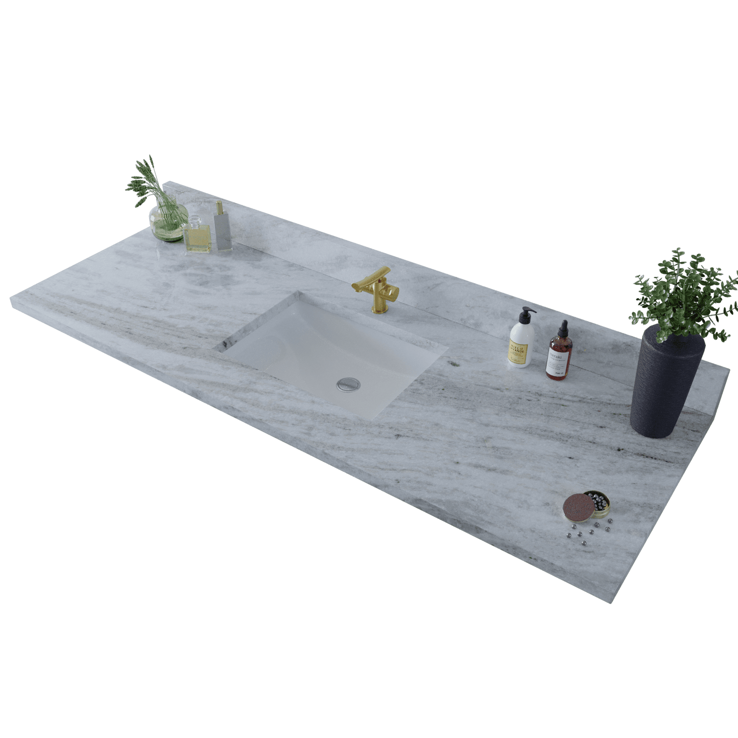 61 inch Single Marble Vanity Top with sink