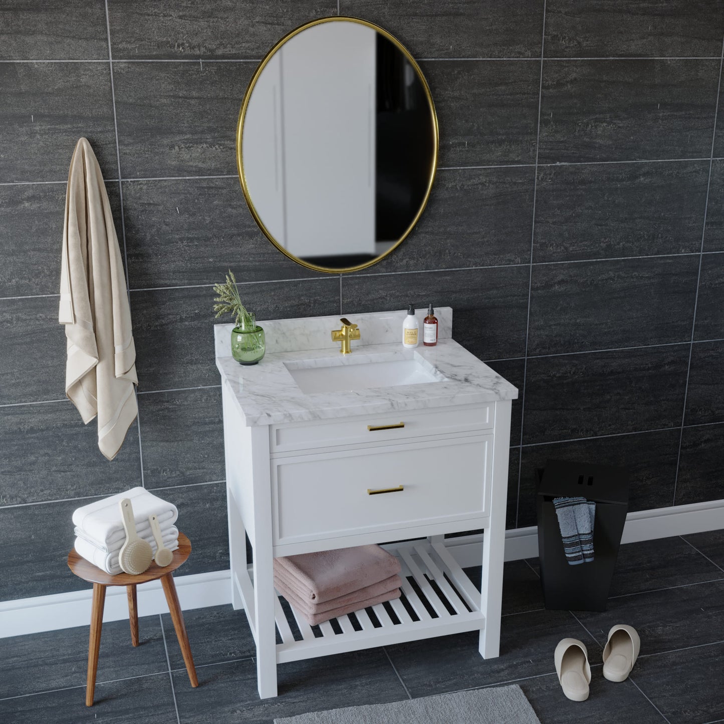 31 inch Marble Vanity Top with sink