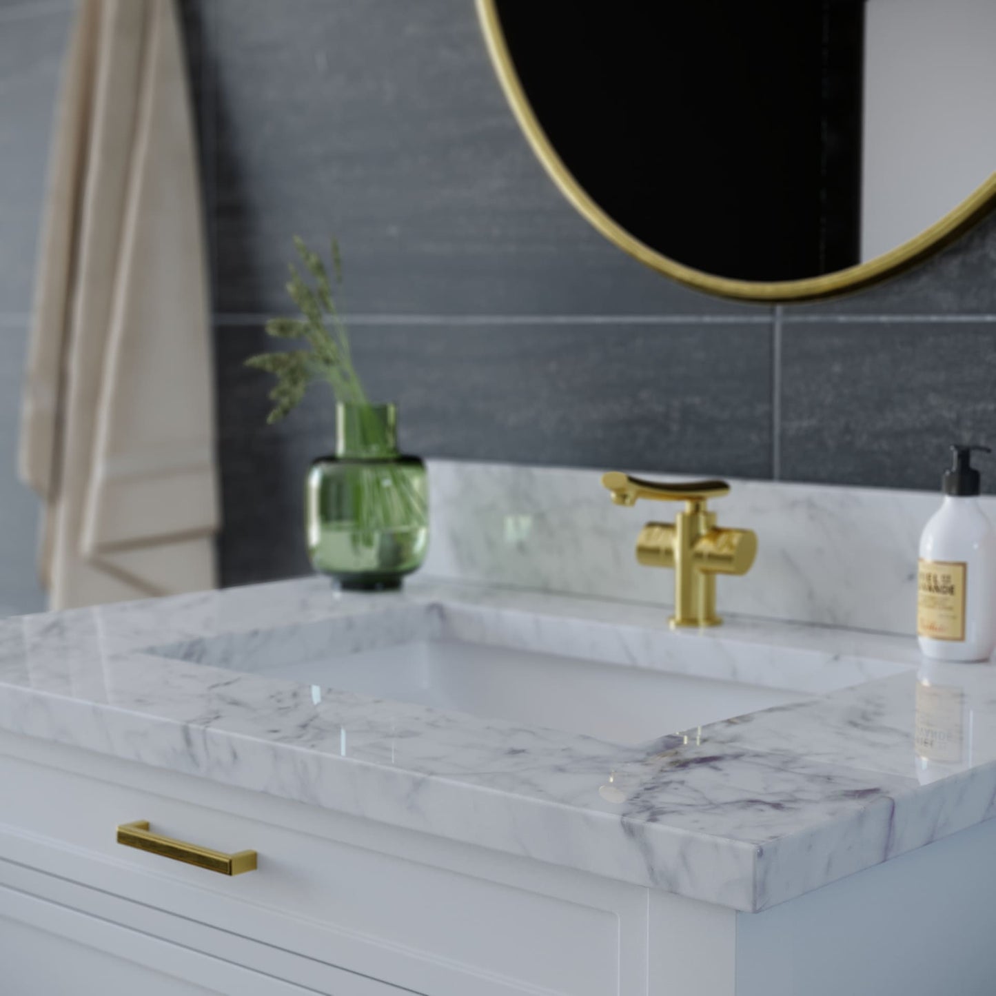 31 inch Marble Vanity Top with sink