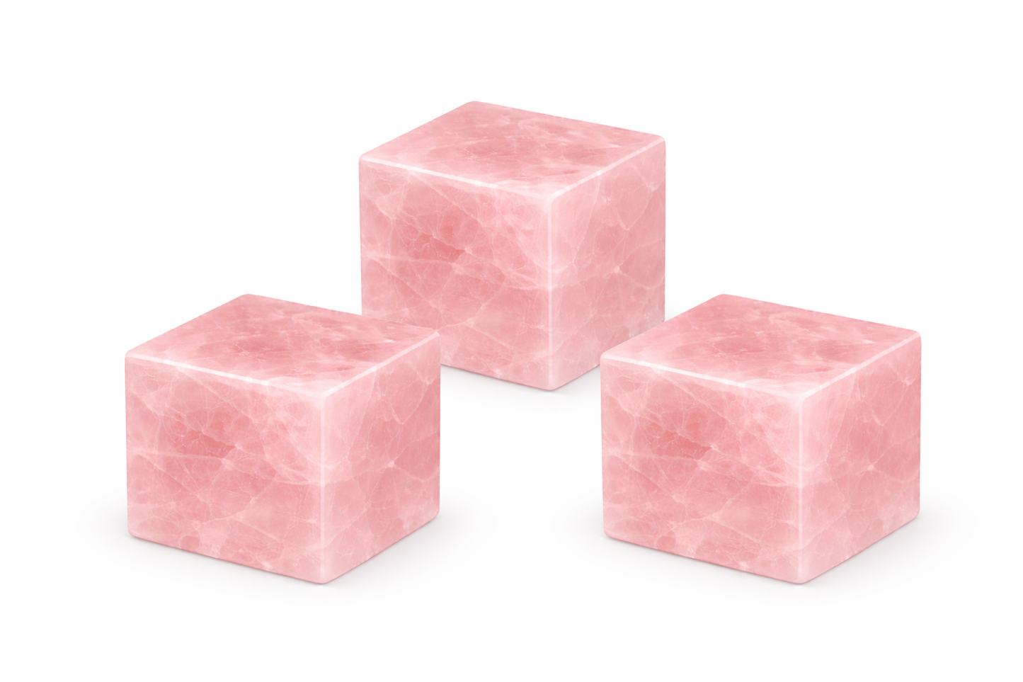 Natural Rose Quartz Healing Crystal Cube