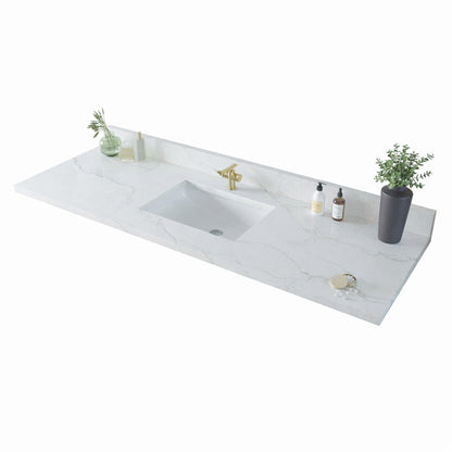 61 inch Single Quartz Vanity Top with sink