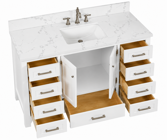 Sterling 60" Single Bathroom Vanity with Quartz Top