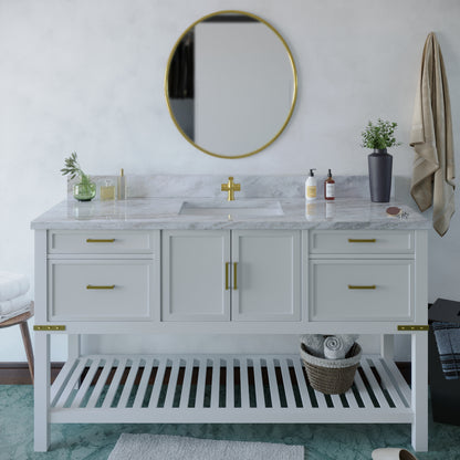 61 inch Single Marble Vanity Top with sink