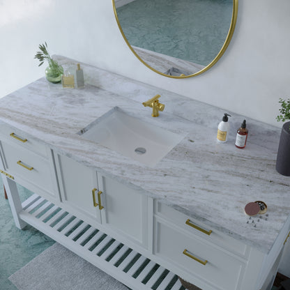 61 inch Single Marble Vanity Top with sink