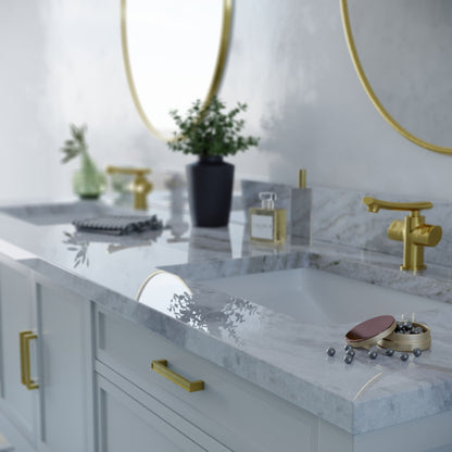 73 inch Double Marble Vanity Top with sink
