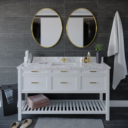 61 inch Single Marble Vanity Top with sink