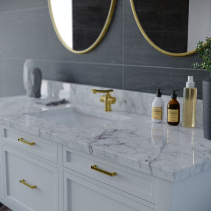 61 inch Single Marble Vanity Top with sink