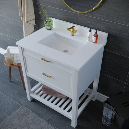 31 inch Quartz Vanity Top with sink