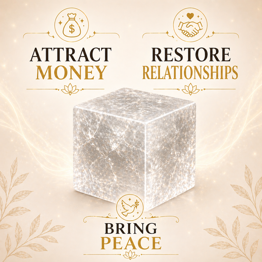 Natural Clear Quartz Healing Crystal Cube