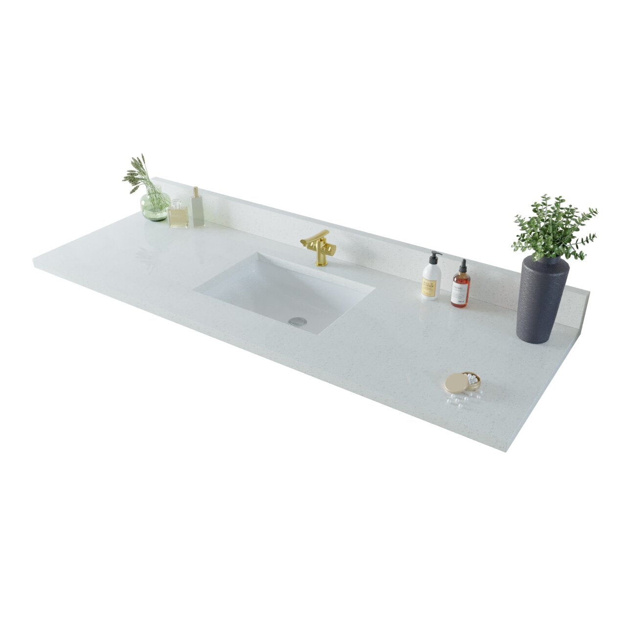 61 inch Single Quartz Vanity Top with sink