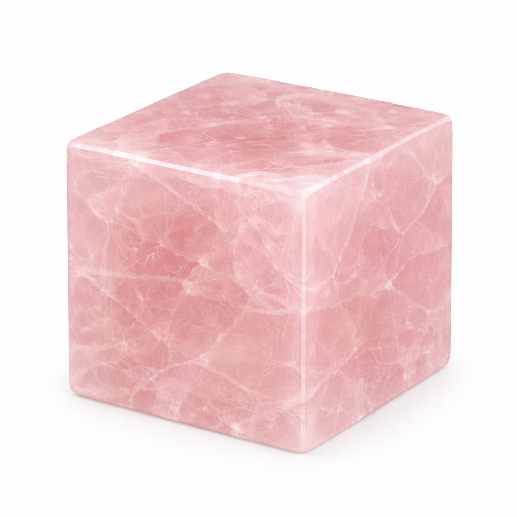 Natural Rose Quartz Healing Crystal Cube